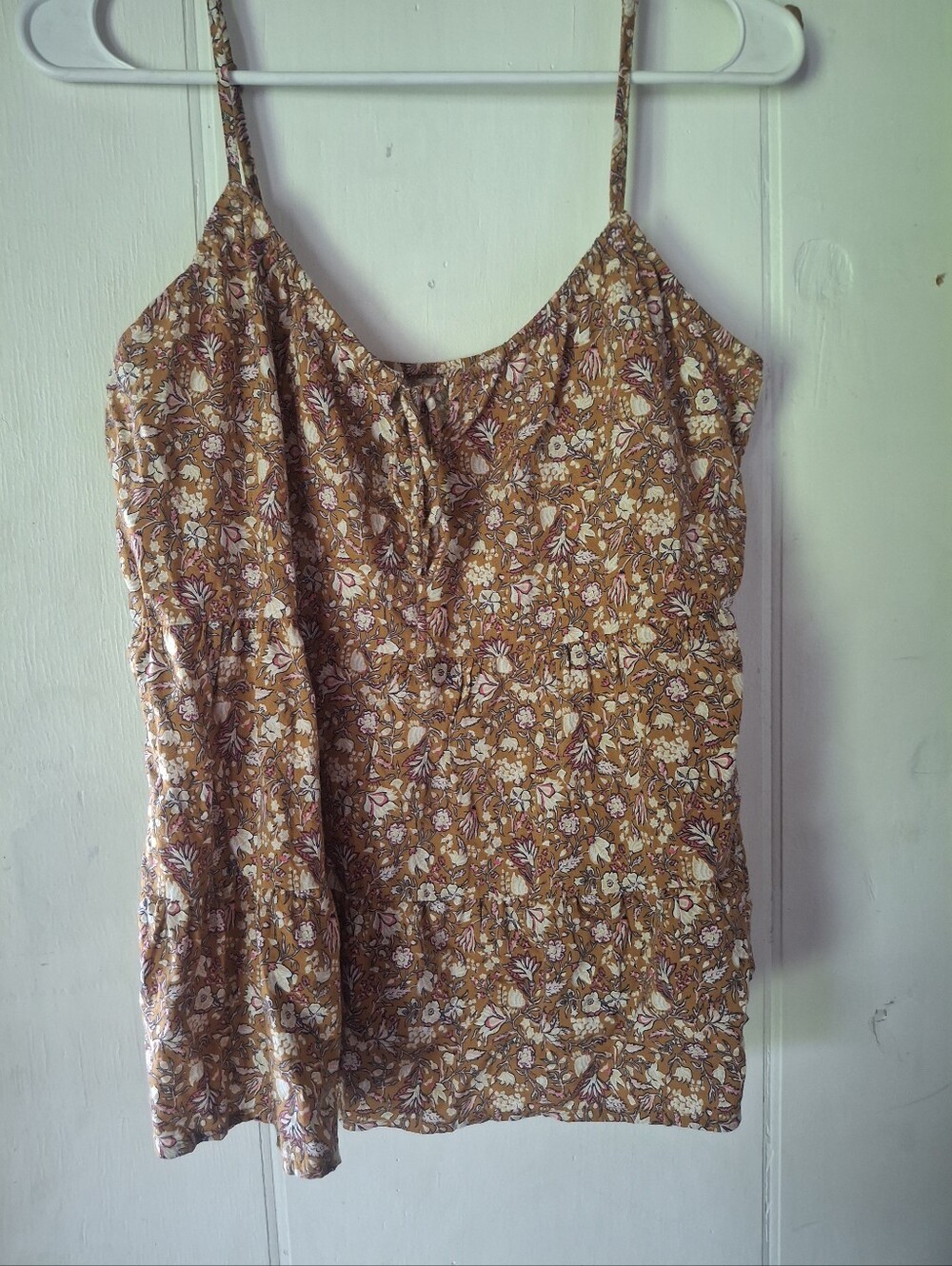 Old Navy Brown Floral Spaghetti Strap Cami